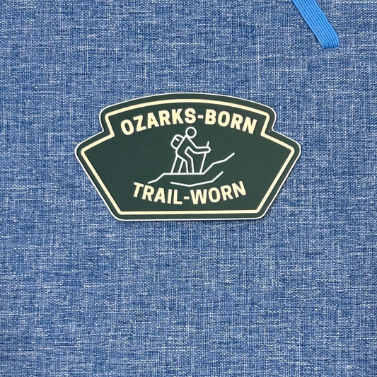 Ozarks-Born, Trail-Worn Vinyl Sticker
